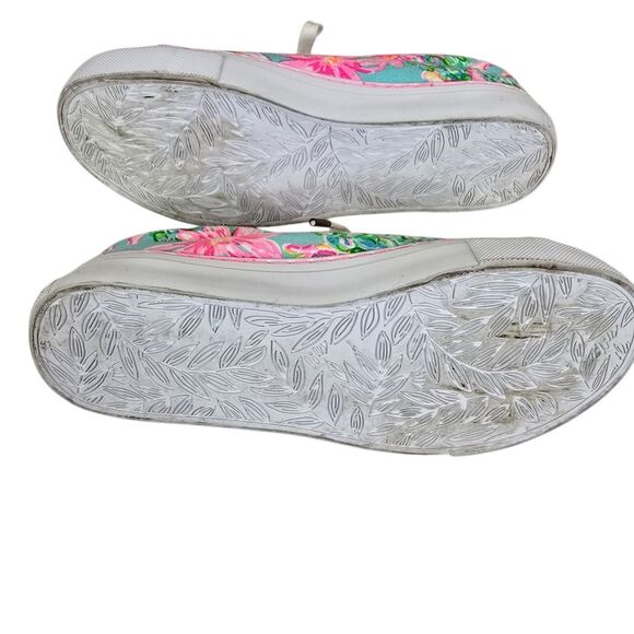 Lilly Pulitzer Low Top Lace Up Floral Print Abigail Sneaker 6.5 - Picture 6 of 8